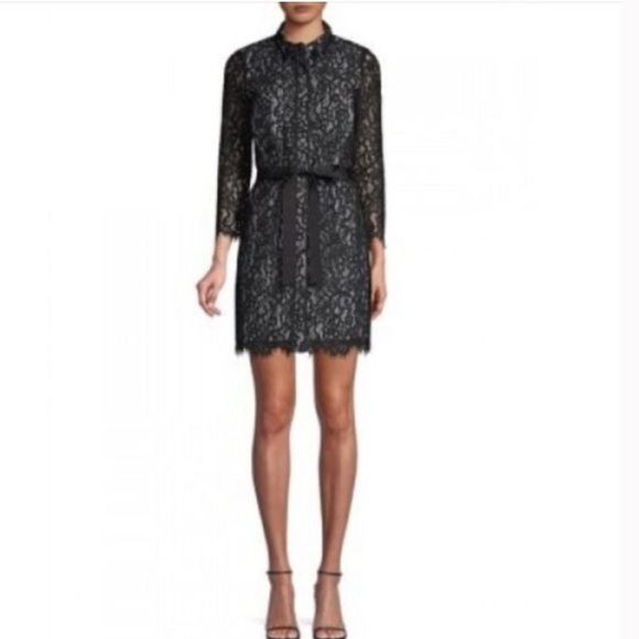 Vineyard Vines Dresses & Skirts - Vineyard Vines Hadley Black Lace Button Down Shirt Dresses